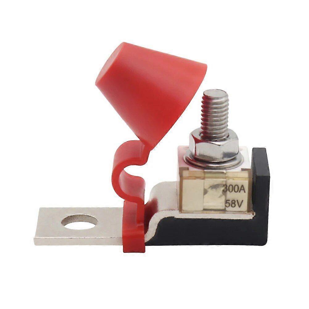 Terminal Mount MRBF Fuse Block Kit 58V with Single Stud 5/16\"(M8) Marine Rated Battery Fuse and Waterproof Cap for Boat Truck RV