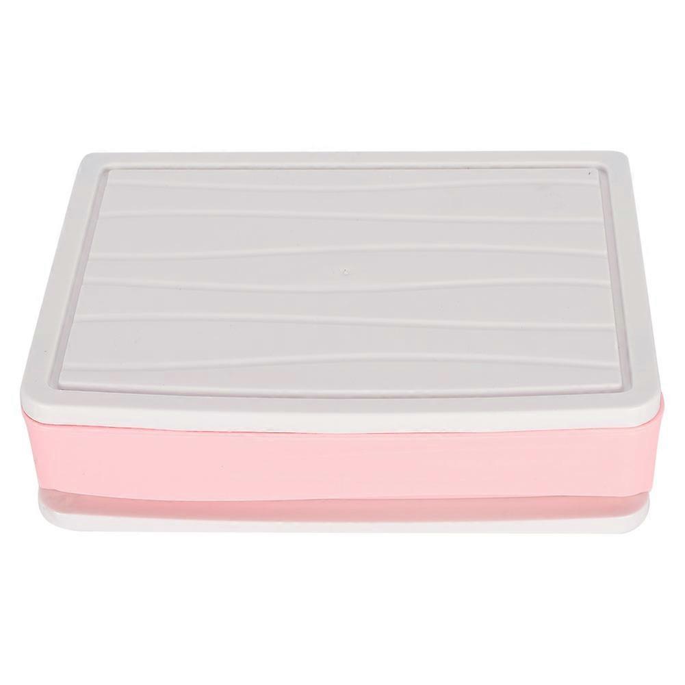 Single Layer Drawer Type Dressing Table Cosmetic Box Desktop Storage Organizer for Home BedroomPink