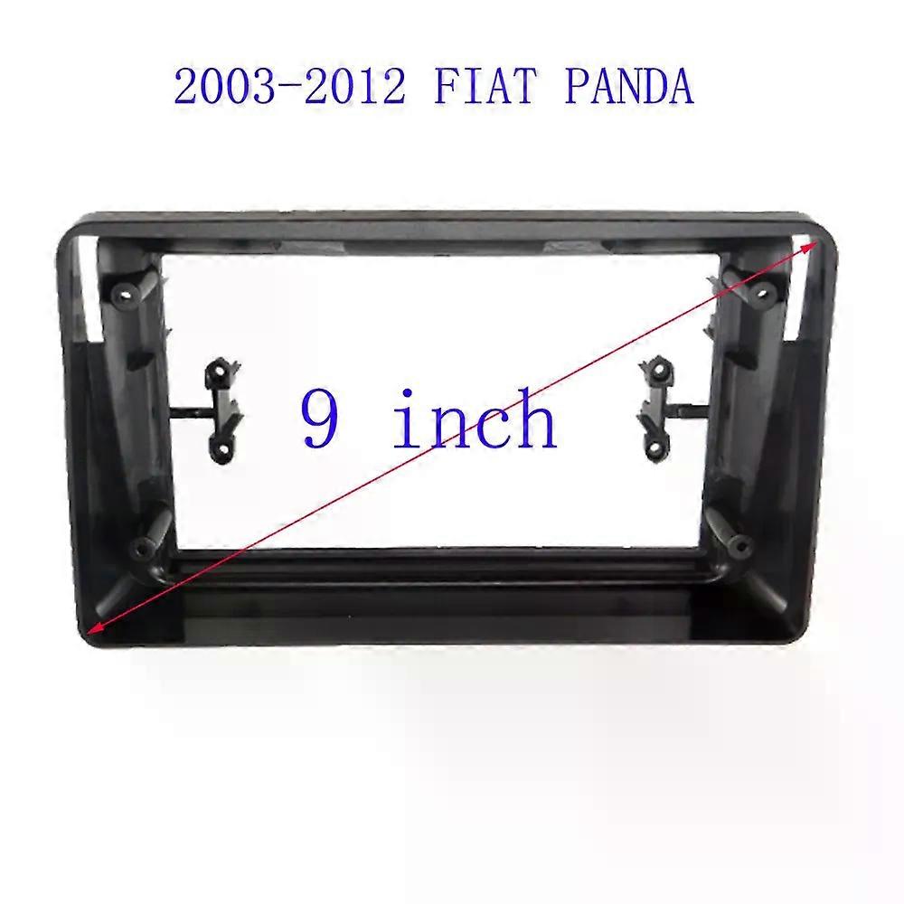 Car Radio Frame Fascias compatible for Fiat Panda 2003-2012 9 inch 2DIN Stereo Panel Harness Wire Power Cable Adapter Canbus Decoder