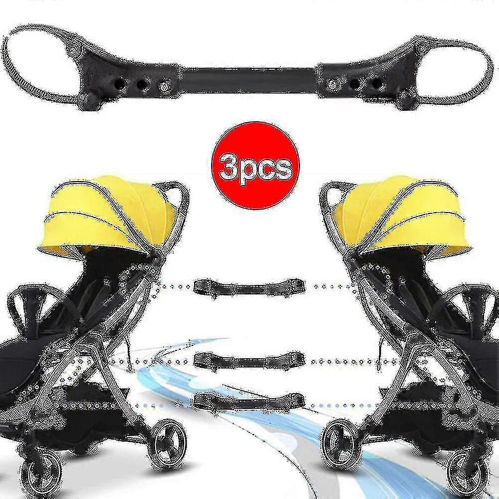 Twin Baby Stroller Connector 3pcs Universal Infant Cart Joints Adjustable Connect Strap Linker Hook