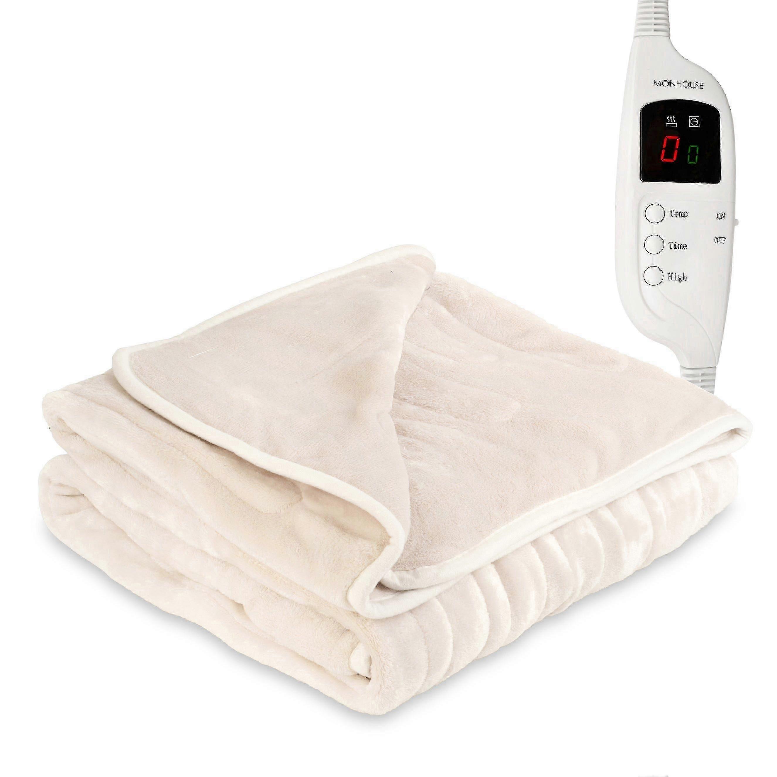 Electric Blanket Heated Throw Digital Controller 9 Hour Timer 9 Heat Settings - British 3 Pin Plug_Featured Gift 962