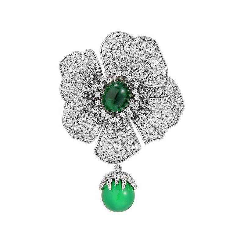 women's high-end exquisite five-leaf flower brooch