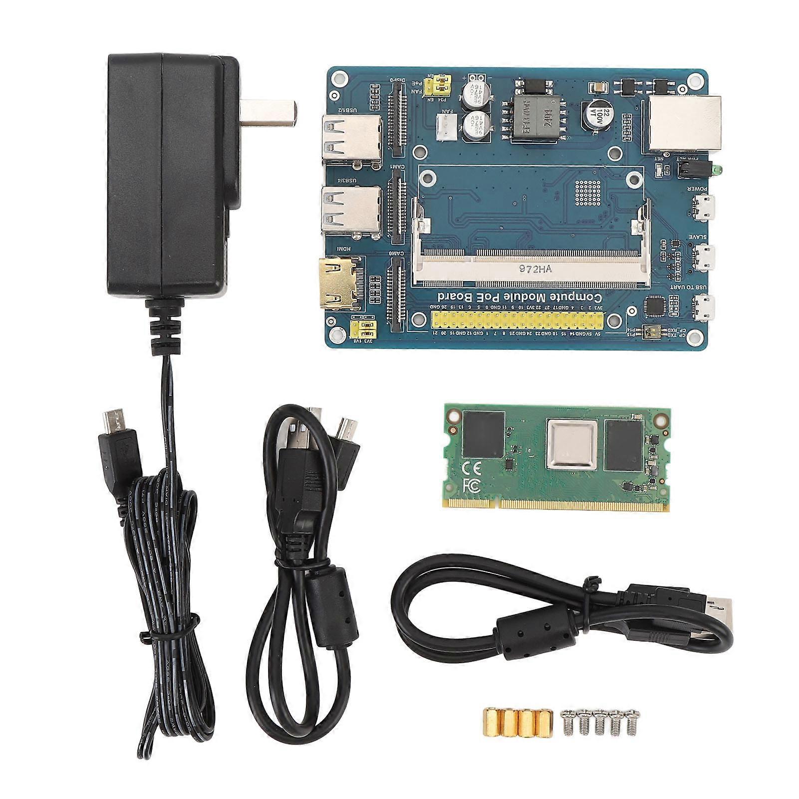 Compute Module IO with PoE Function Composite Expansion Board for RasPi CM4S CM3 CM3L CM3+ CM3+L Development