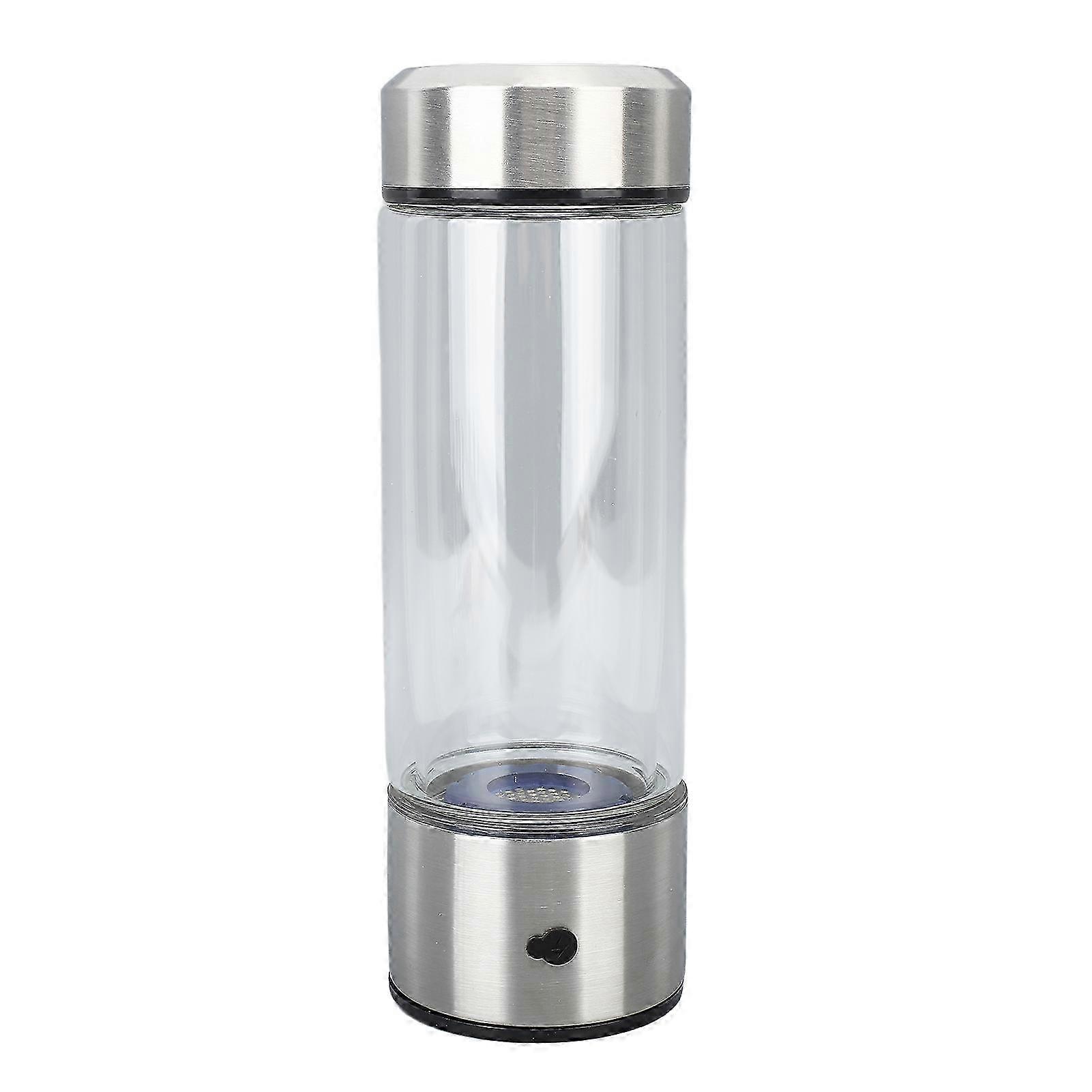 Verre borosilicaté Tasse d’eau riche en hydrogène 420ml - 1100ppb Générateur d’eau alcaline portable pour un mode de vie actif