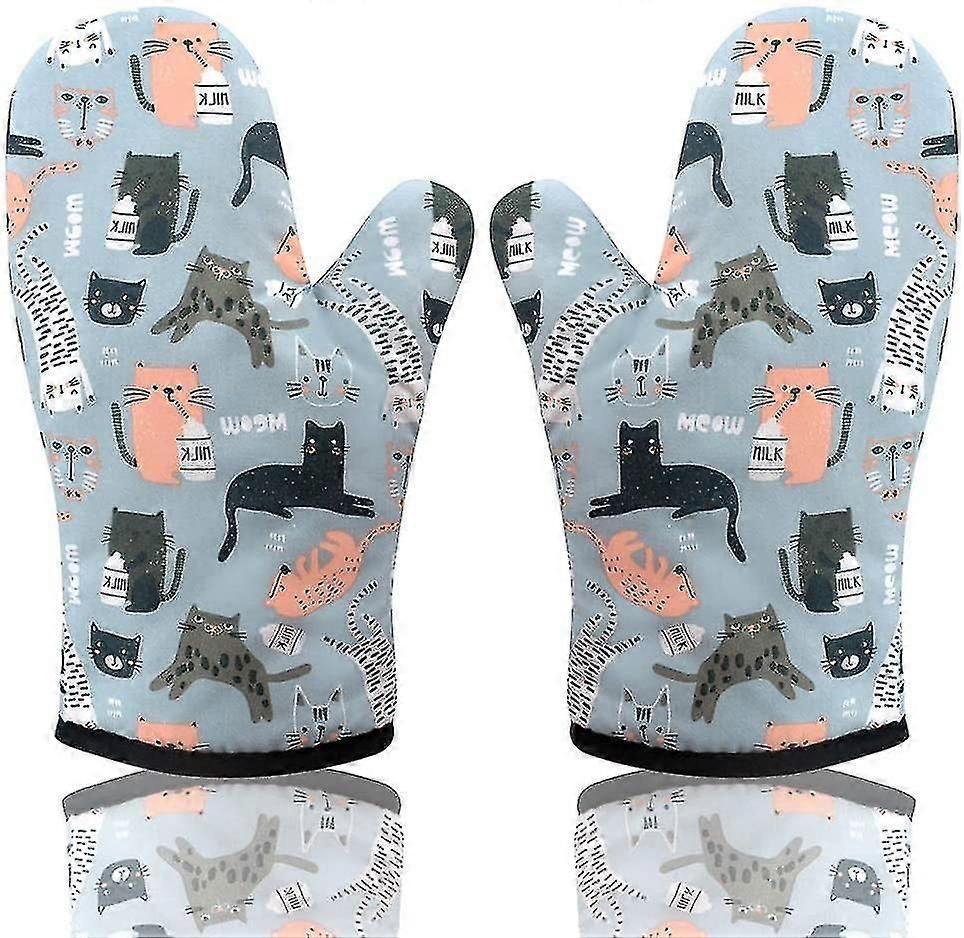 Oven Mitts, Pot Holders Mitt Baking Gloves Kitchen Gloves 2 Pack