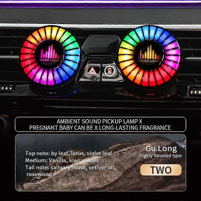 256Colors Option App Control Car Music Rhythm Lamp Air Freshener RGB LED Strip Sound Control Car Interior Music Light with Aroma