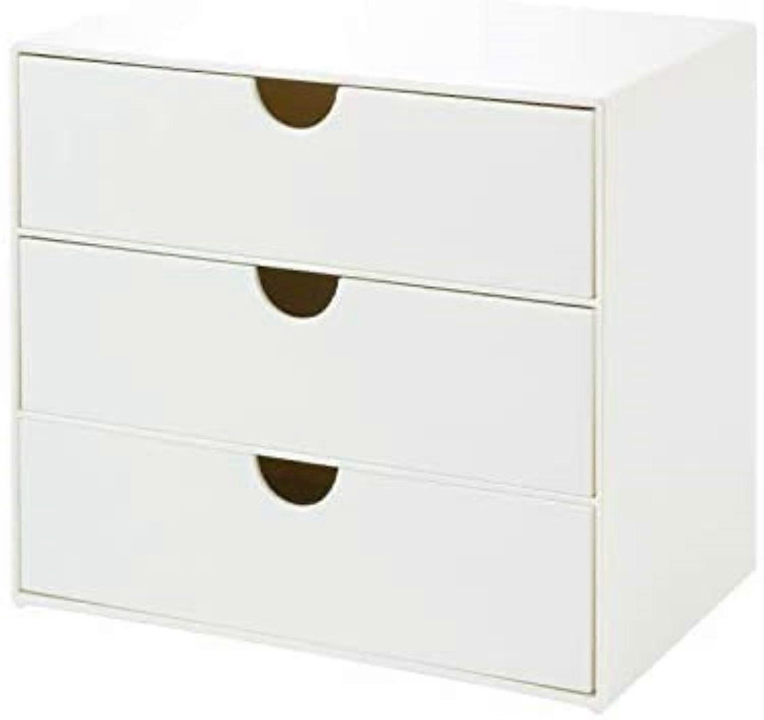 3段引き出しバニティオーガナイザー、化粧品、歯科用品、バスルーム、寮、デスク用のコンパクトな収納整理引き出しセット