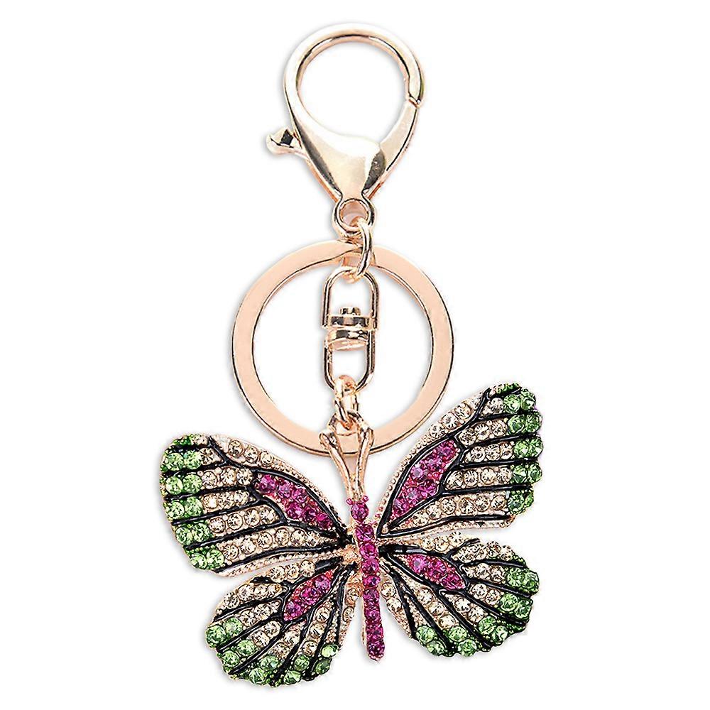 Χαριτωμένο σχήμα πεταλούδας κρύσταλλο στρας αφρώδες μπρελόκ τσάντα μενταγιόν γούρι τσάντα για τις γυναίκες κορίτσια-στυλ 5