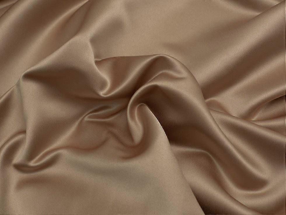 Minerva Classique Duchess Satin Fabric Coffee - per metre PO