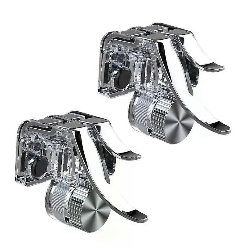 2Pcs ABS Six Finger Mobile Phone Game Trigger R11S compatible for PUBG Aim Shooting L1 R1 Alloy Key Button compatible for IPhone Samsung Xiaomi Huaw