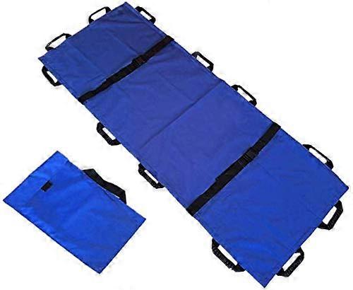 Emergency Rescue Flat Foldaway Stretcher,Thickened Canvas 12 Handles Soft First Aid