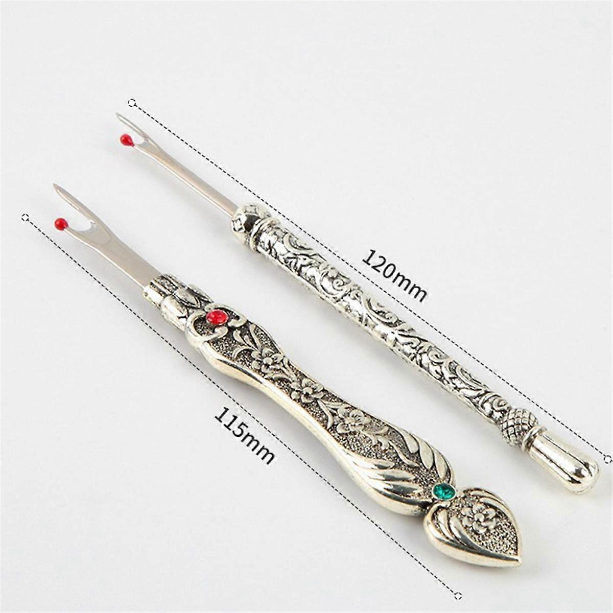 4 PCS Sewing Seam Ripper Vintage Eraser Retro Alloy Unpicker