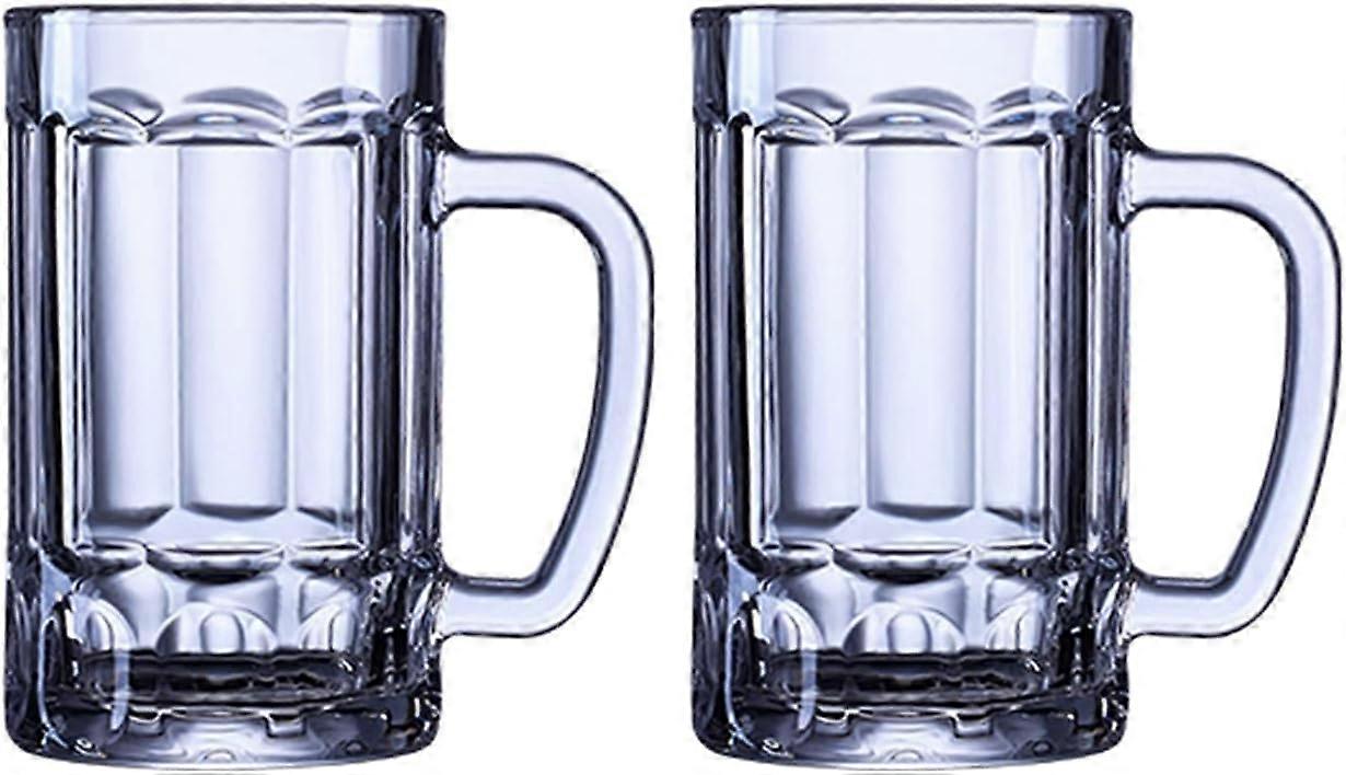 Pint Glass,Beer Cup Glass Beer Mugs with Handle Set of 2 Glassware Beverage Drinking Cups for Water Wine Juice Bar,Beer Mugs