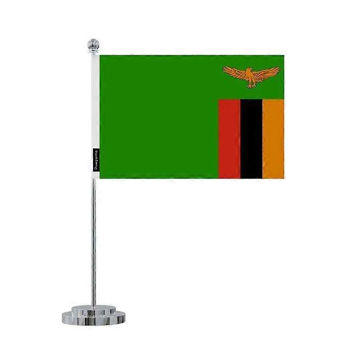 Desk Flag - Multicolor - Zambia - 14 x 21 cm - Polyester - Double-sided Print