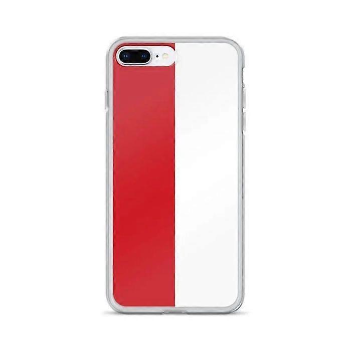 iPhone Case - Monaco - Flag - Flexible - Multicolor - Compatible with iPhone 8 Plus