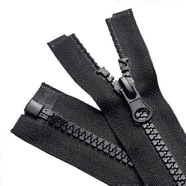 4PCS 5 100 Inch Separating Zippers(Openend Zipper) for Sewing Coats Jacket Zipper,Black Molded Resin Zippers Bulk Resin4psc 100'
