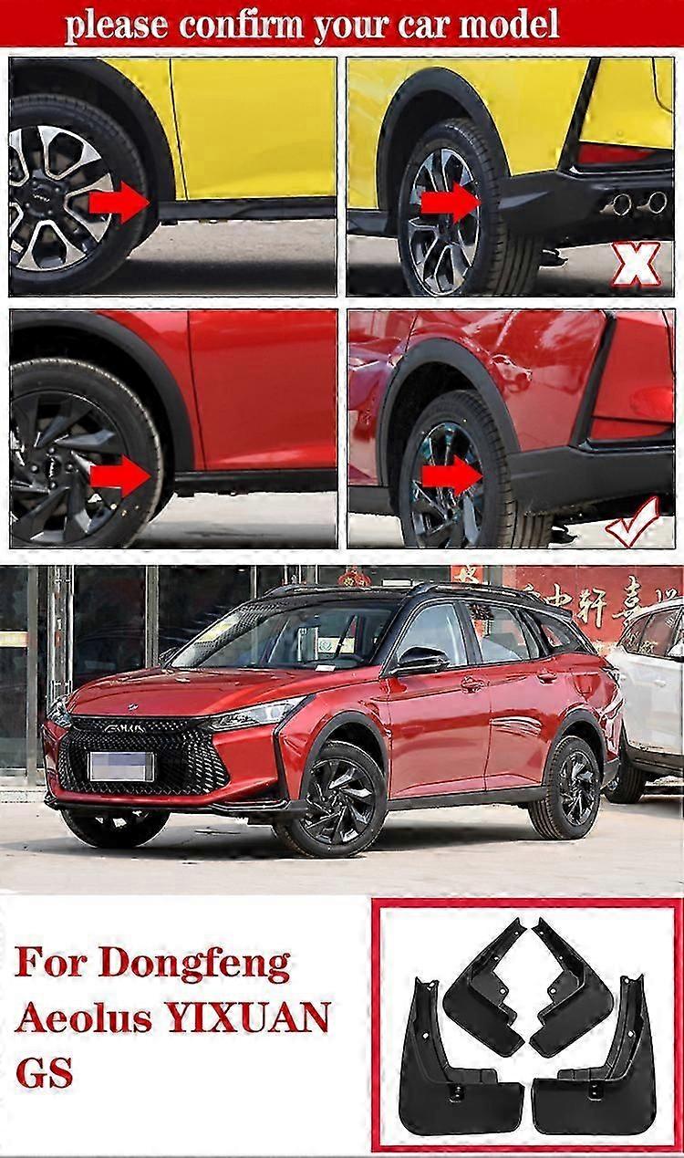 MudFlaps Suitable for Dongfeng Aeolus YIXUAN GS 2021 2022 Mud Flaps Splash Guard Mudguards Front Rear Fender Auto Styline Car Accessories