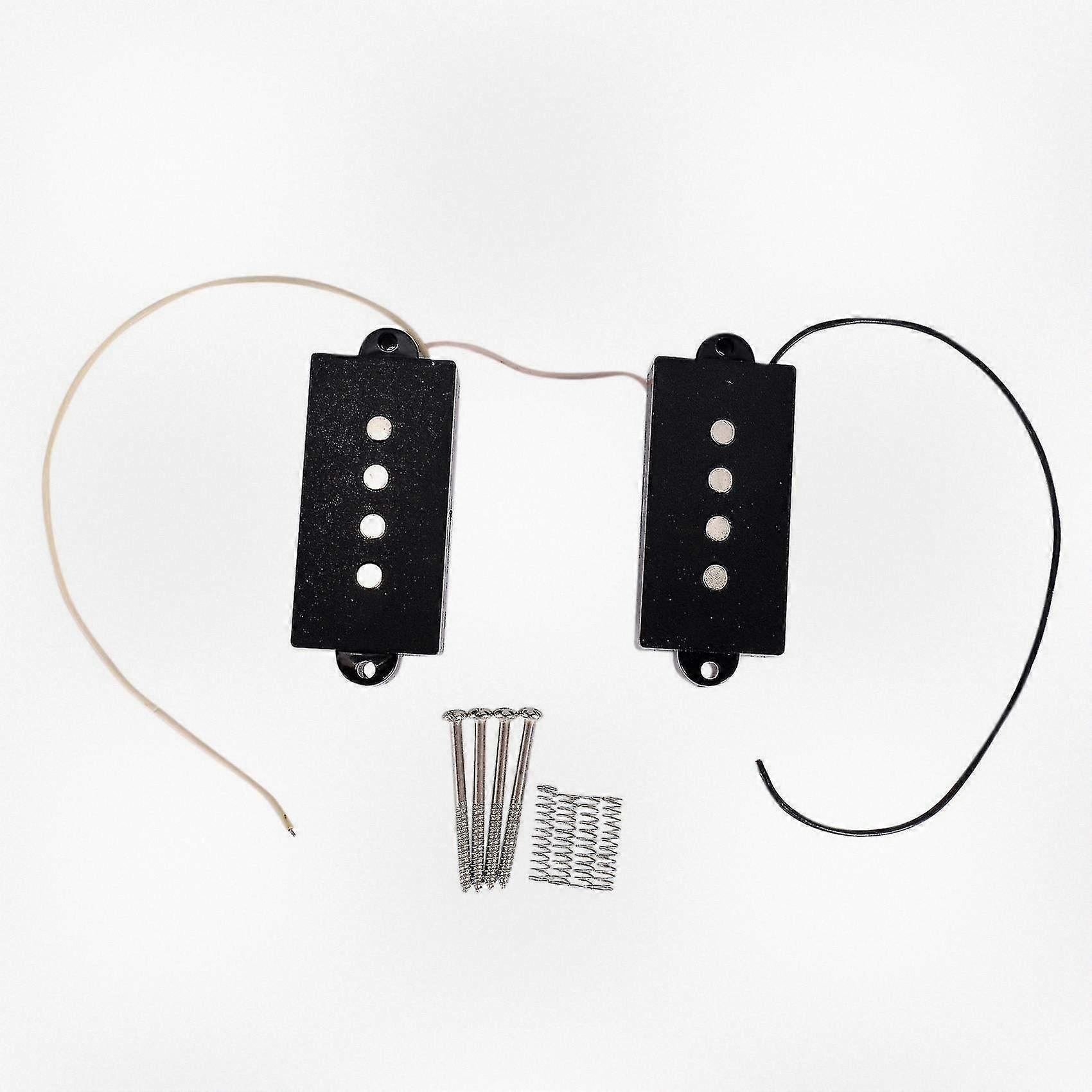 Humbucker Pickup for 4 String Electric Bass Guitar Replacement Part, Suitable for Various Bass Models, Black