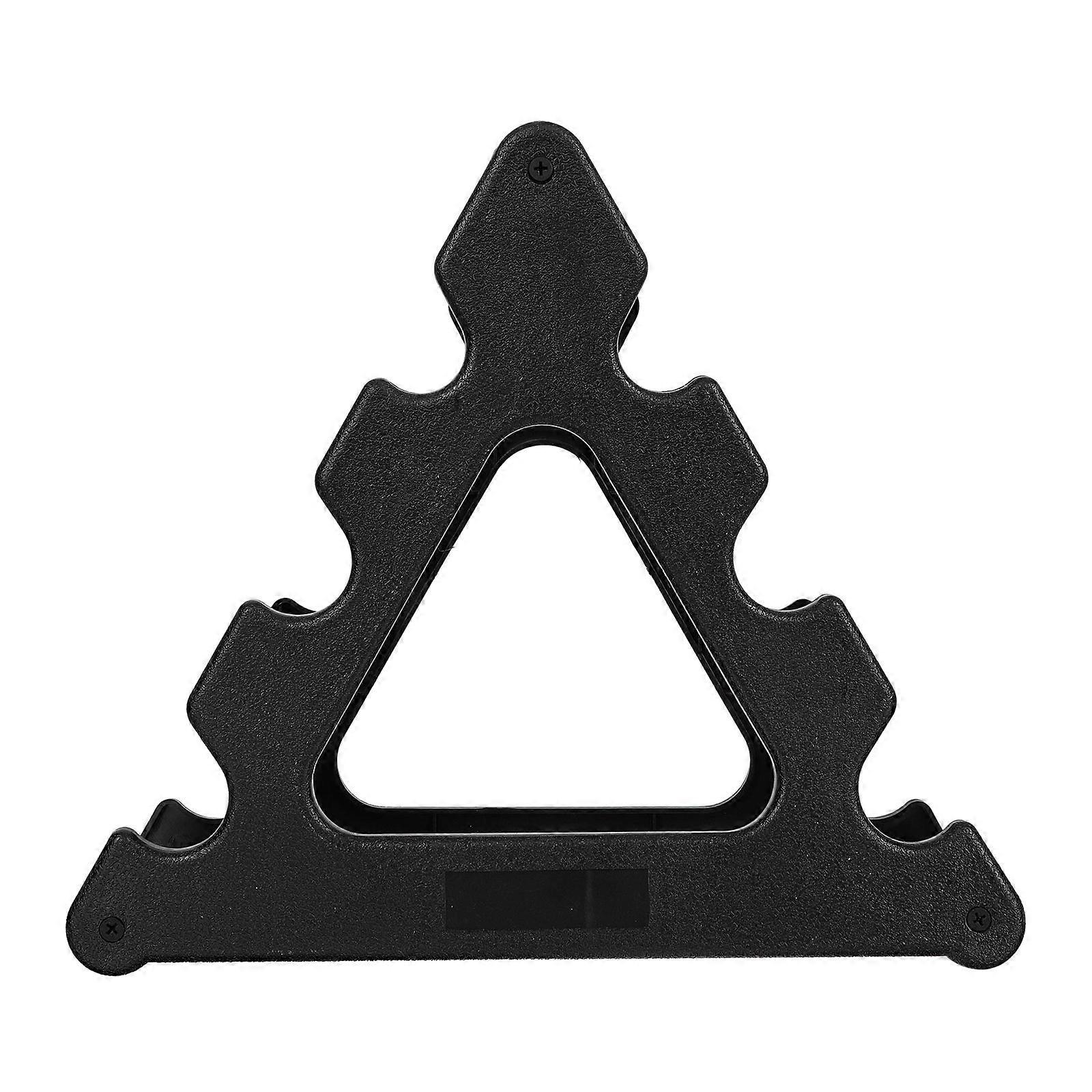 Black Plastic Dumbbell Stand for Storage Simple Design Prevents Rolling Protects Floor 7.5x5.2 Inches