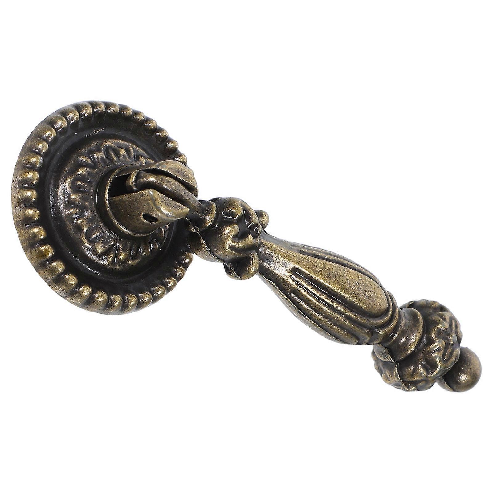 Golden Zinc Alloy Cabinet Pull Handle for Single Hole Installation