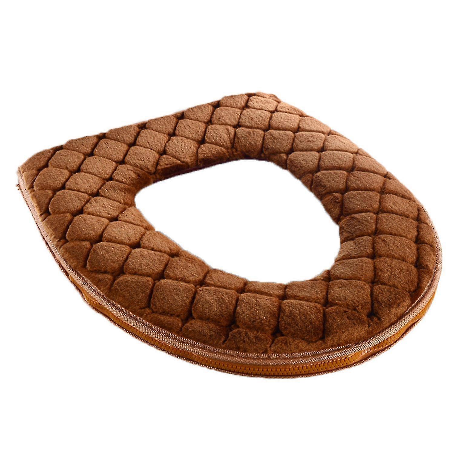 Soft Closestool Cover with Warm Zipper Mat for Bathroom Toilet Seat