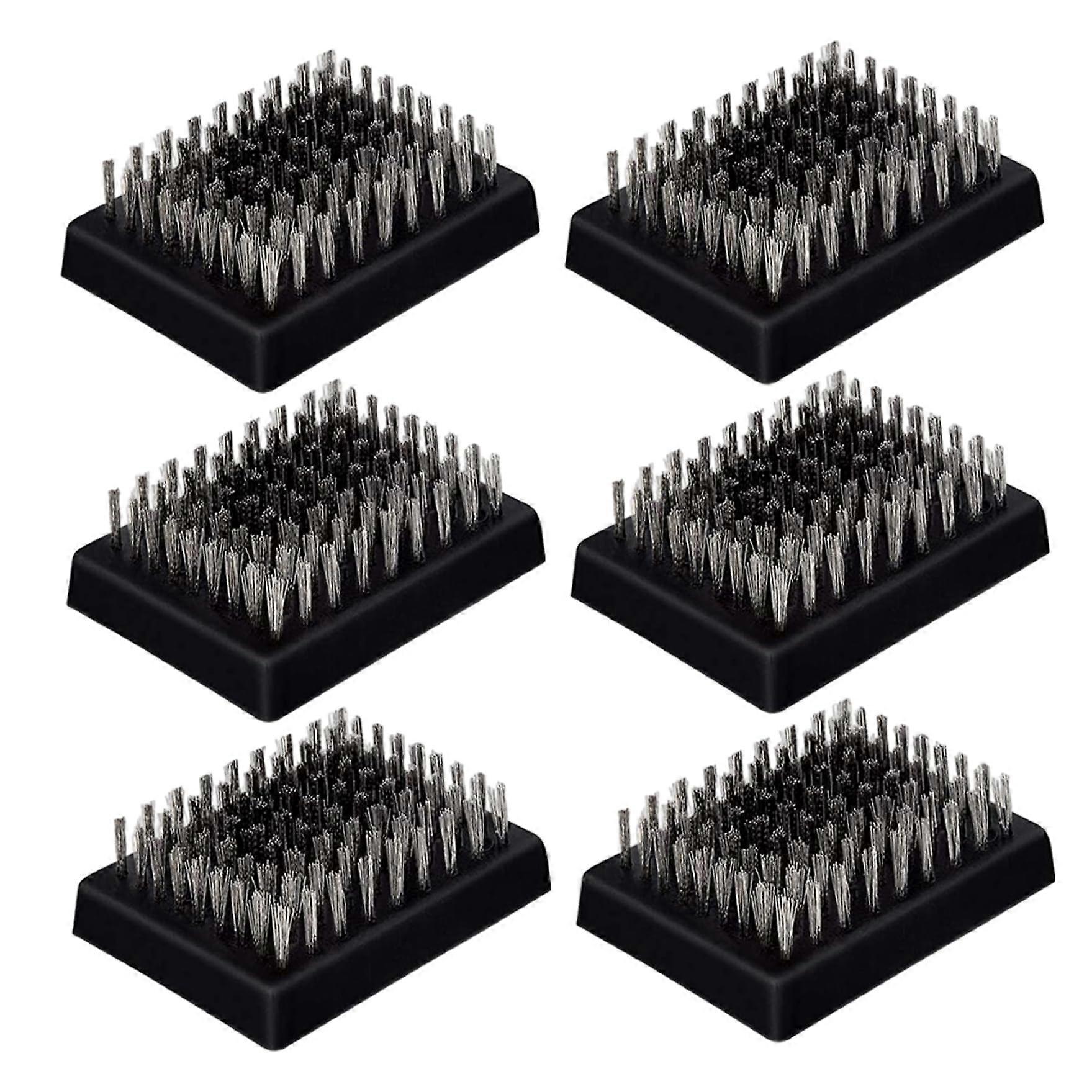 BBQ Brush Heads 6-Pack Replacement Wire Grill Brush Cleaning Heads Portable Grill Cleaner for Camping and Picnics