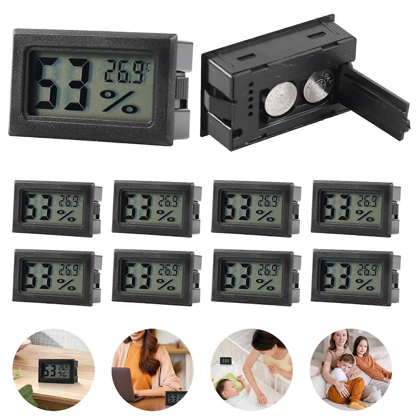 Mini Hygrometer Indoor Thermometer Pack of 8 Digital Humidity Meter 2 in 1 Small Indoor Thermometer for Home Office Use