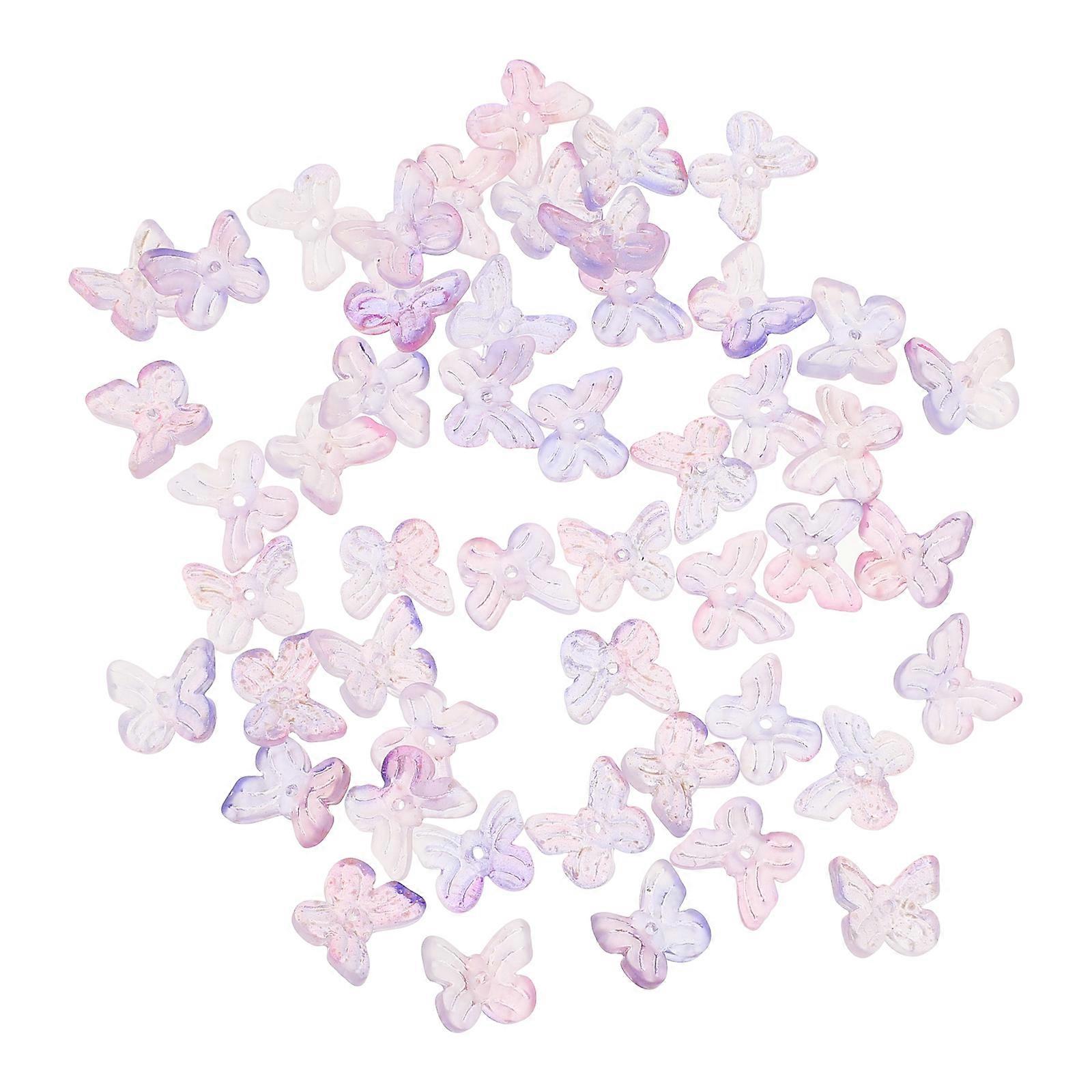 50pcs Butterfly Charms for DIY Hair Accessories – Premium Jewelry Making Materials for Unique Decorations, Easy to Use and Store