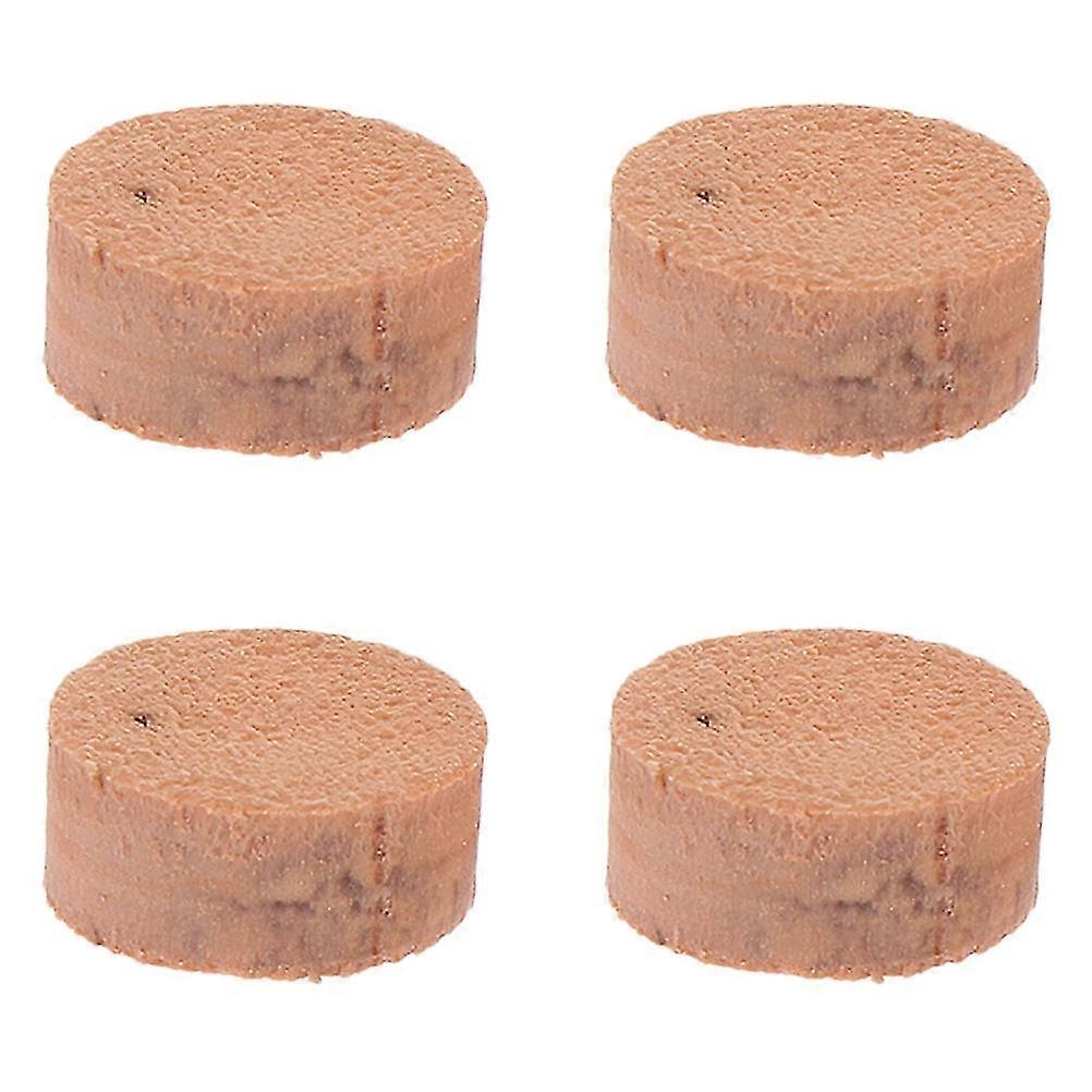 4件木质长号吐痰垫长号水键软木垫替换零件卡其色