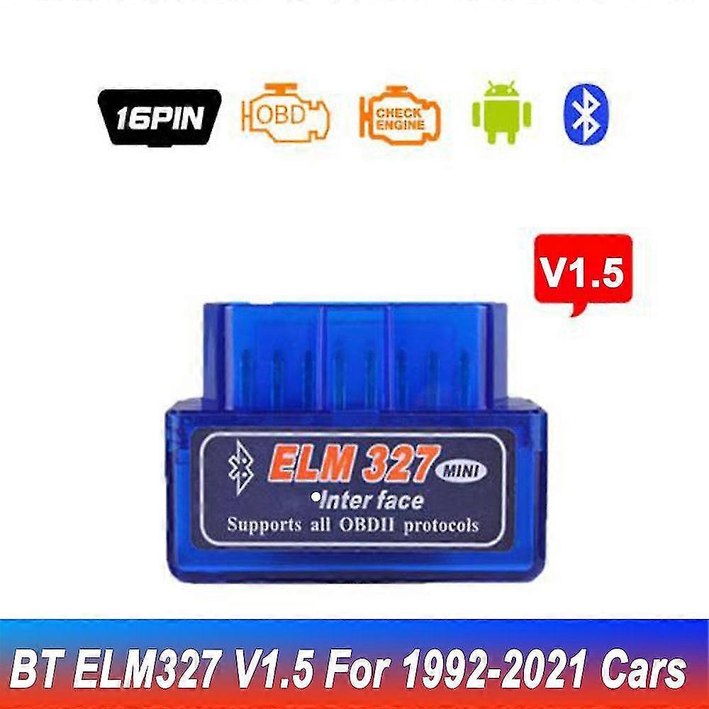 Kebidu Elm327 V1.5 Bluetooth OBD2 Scanner Diagnostic Car Elm327 OBD 2 Elm 327 Car Diagnostic Tool ODB2 Auto Scan Adapter-jc