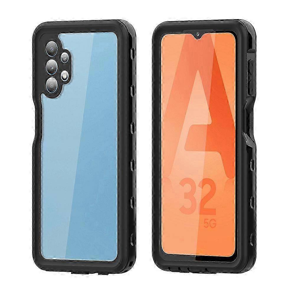 جراب مقاوم للصدمات لهاتف Galaxy A32 5G - غطاء واقي RedPepper PC + TPU (أسود)