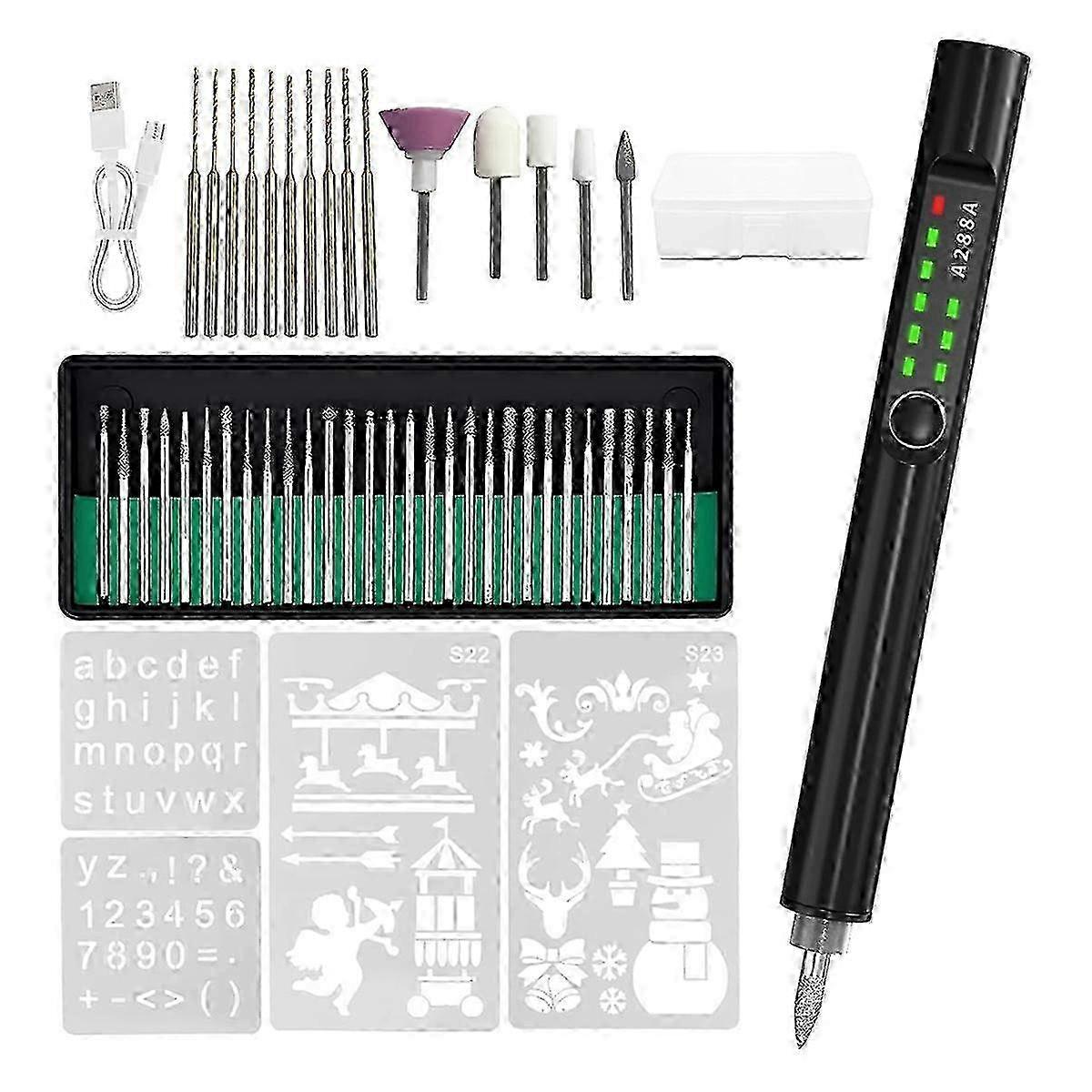 41Pcs Engraving Pen Set with LED Light,USB Rechargeable Cordless Engraving Machine,Engraving Tools for Artists and DIY 2025