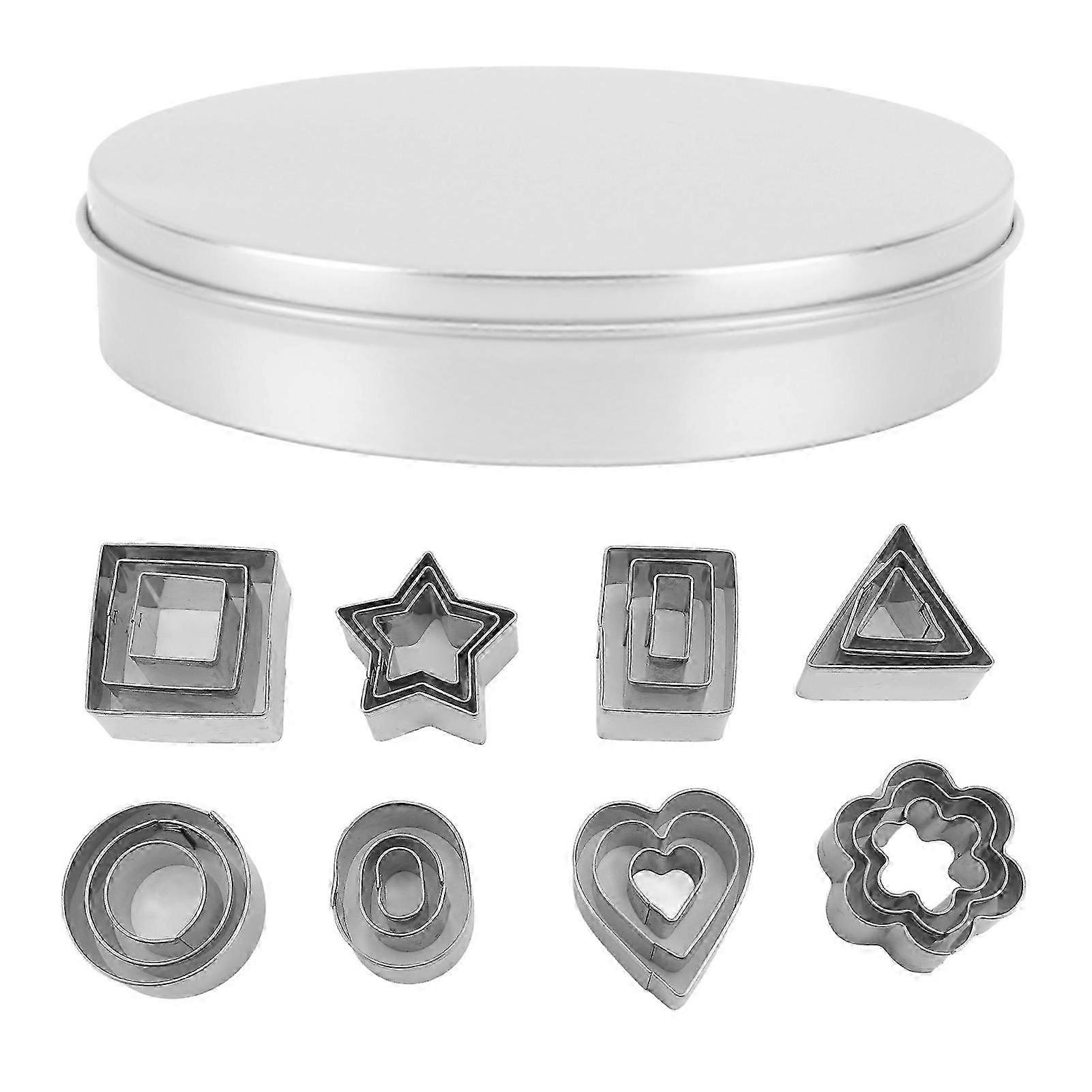 Cookie Cutters Set Round Star Flower Heart Square Rectangle Triangle Stainless Steel Cutters for Baking 2025