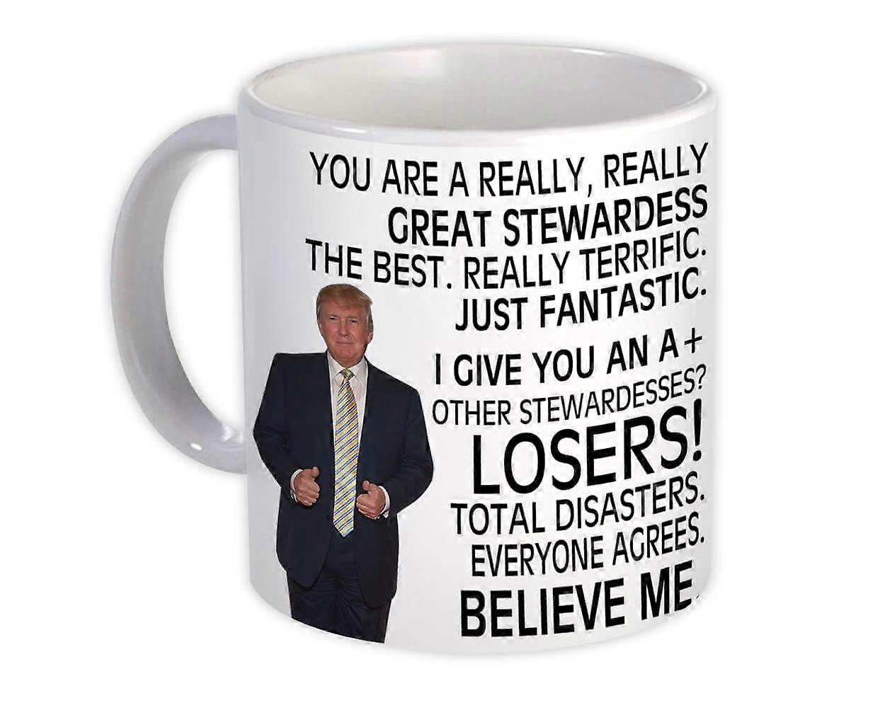 Presente para Aeromoça Funny Trump: Caneca Profissões