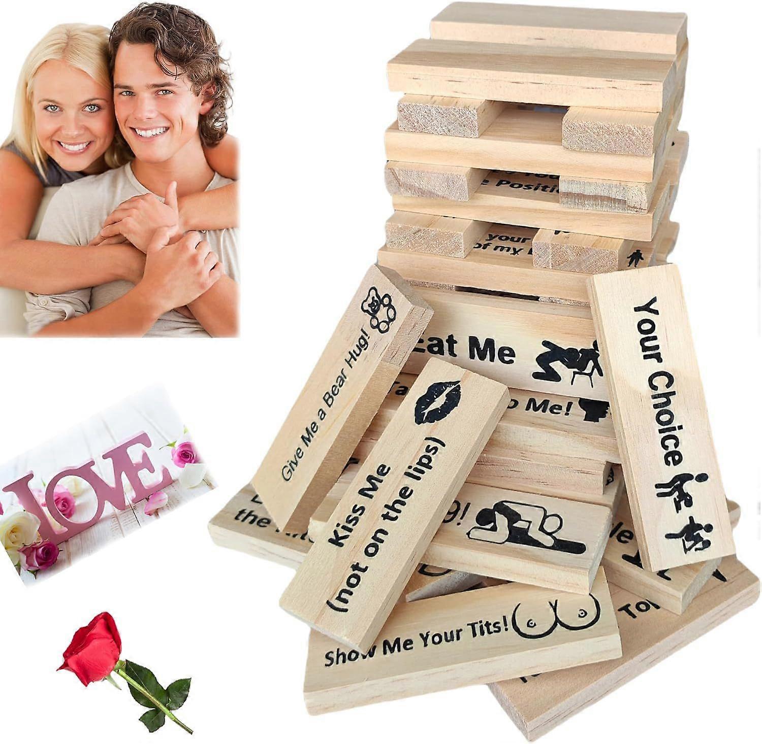 2025 Latest Model Couples Blocks Tower Game for Adults Board Tumbling Stacking