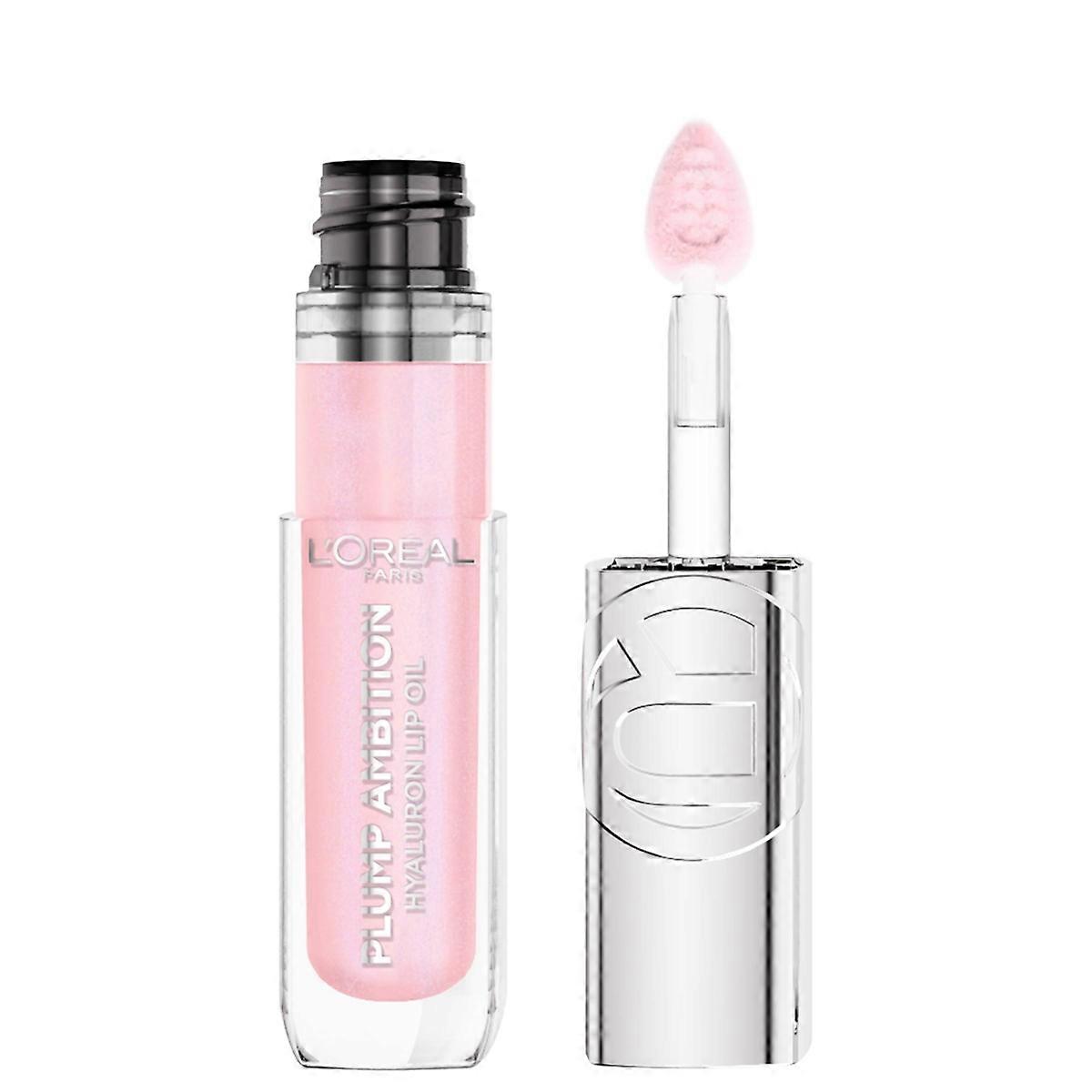 L'oreal Paris Plump Ambition Hyaluron Lip Oil Plumping Lip Gloss, Cristal Clear - 0.16 Fl Oz