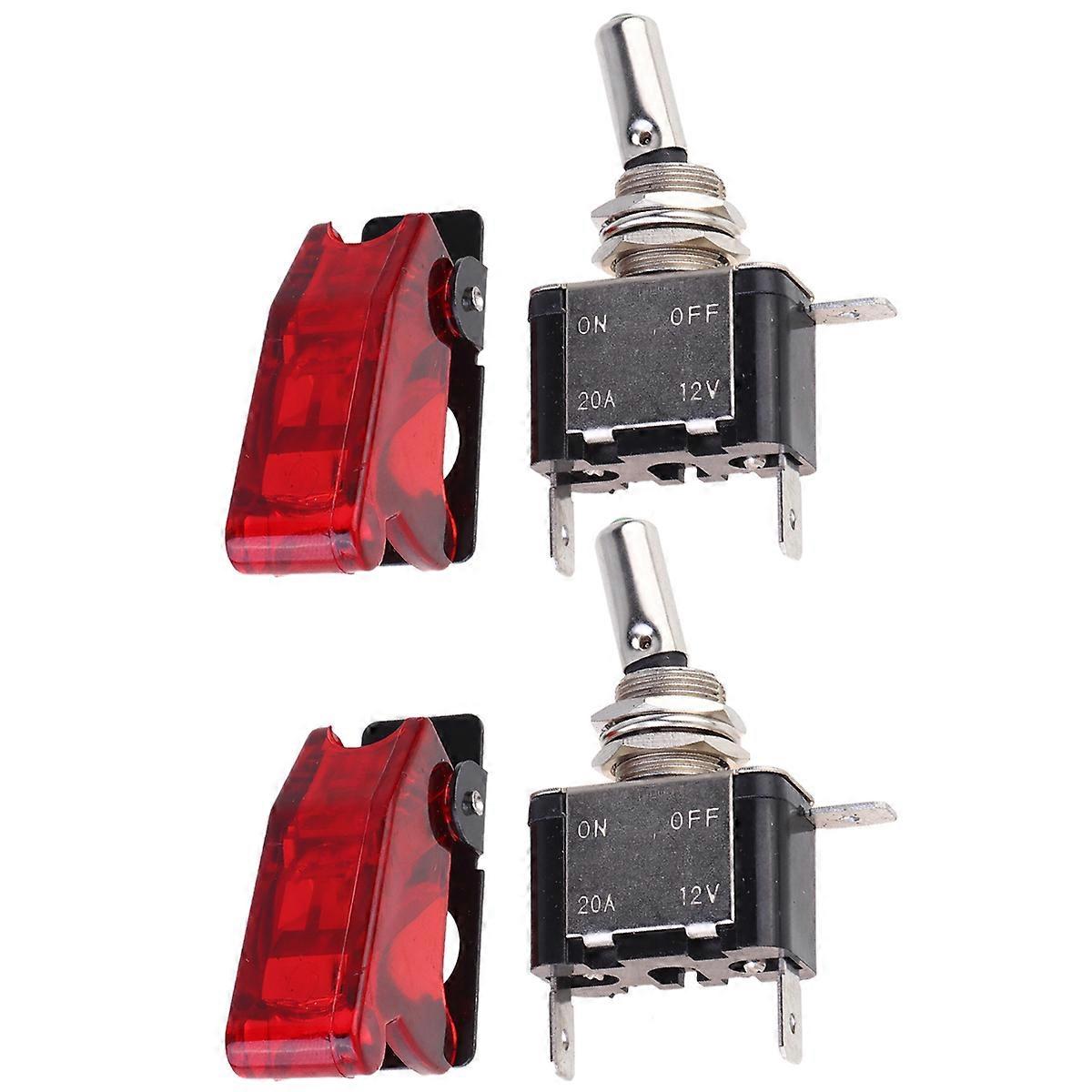 Foglamp On-Off Button Asw-07D Toggle Switch Vehicle Use Red 2Pcs