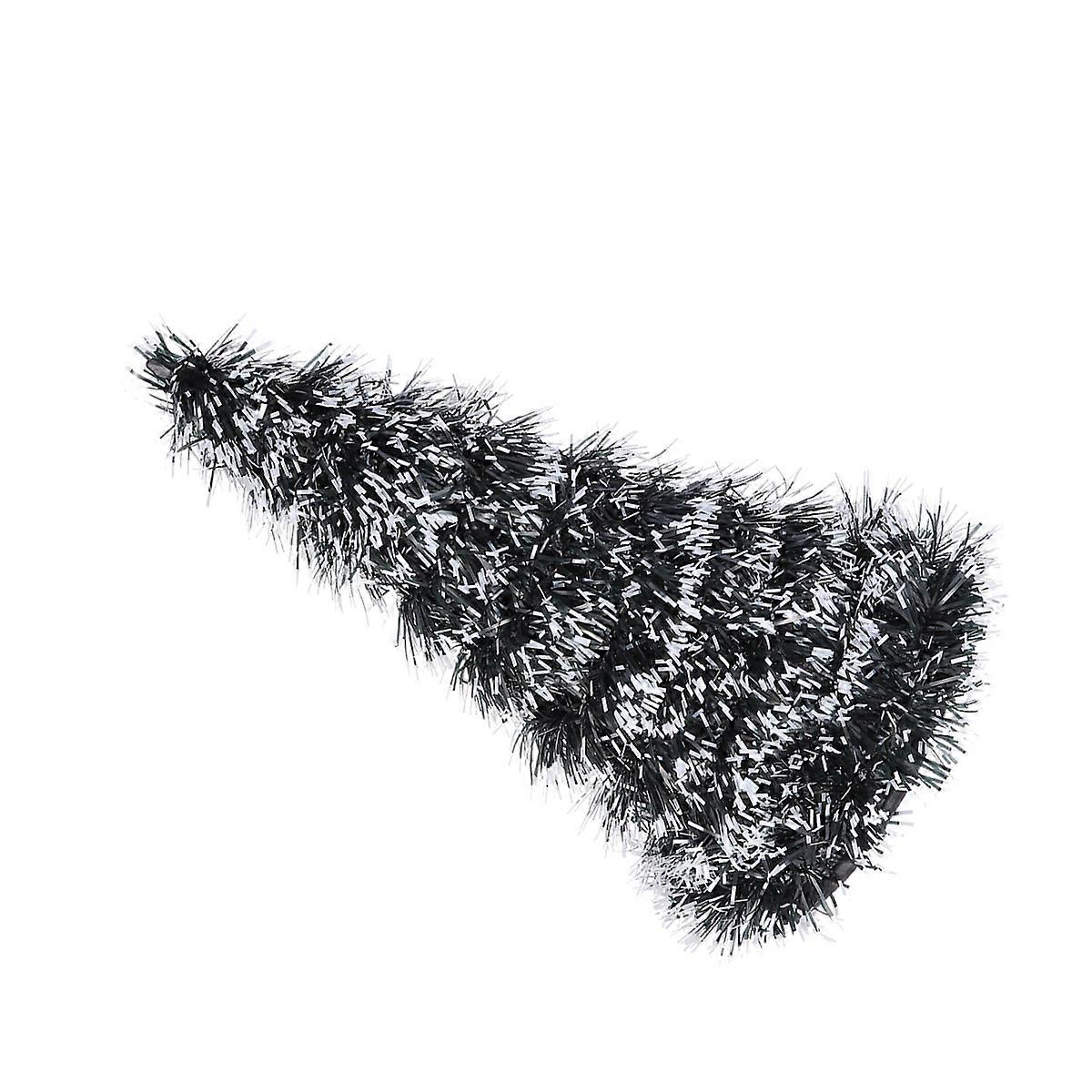 Tree Ornaments Mini Christmas Tree Shape Decoration Creative Diy For Home Party White Edge 26x12x12cm Wool Top 1Pack