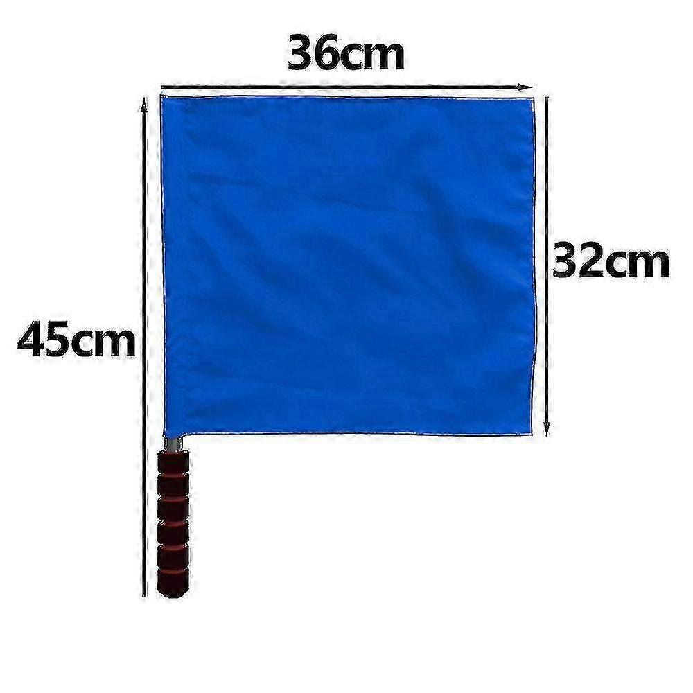 Stainless Steel Referee Hand Flag with Sponge Handle Red Signal Flag for Patrol Performance