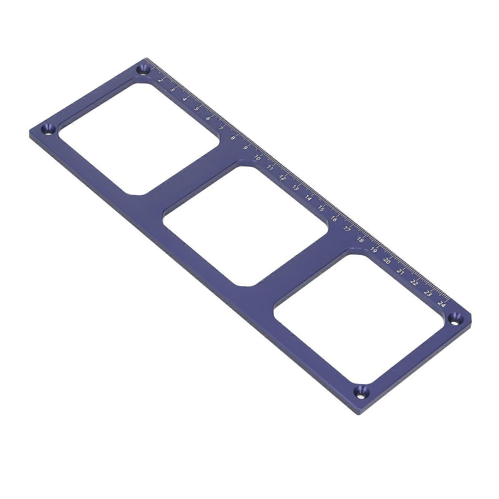 86 Type Wire Box Template 3 Holes Aluminum Alloy Socket Bottom Box Slotting Template for Wardrobe 