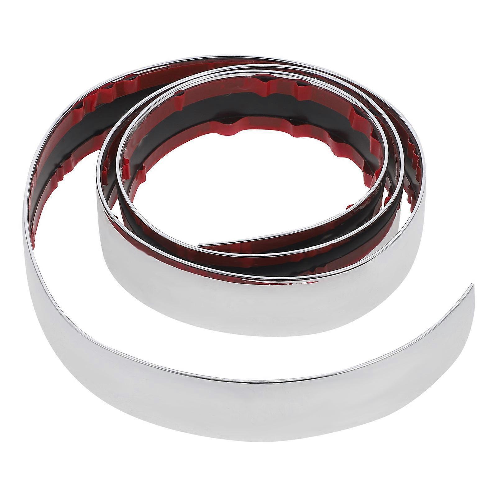 Peel And Stick Wall Molding Trim Waterproof Seam Filling Edge Decoration Silver 100.00X3.00X0.50cm Pvc 1 Roll