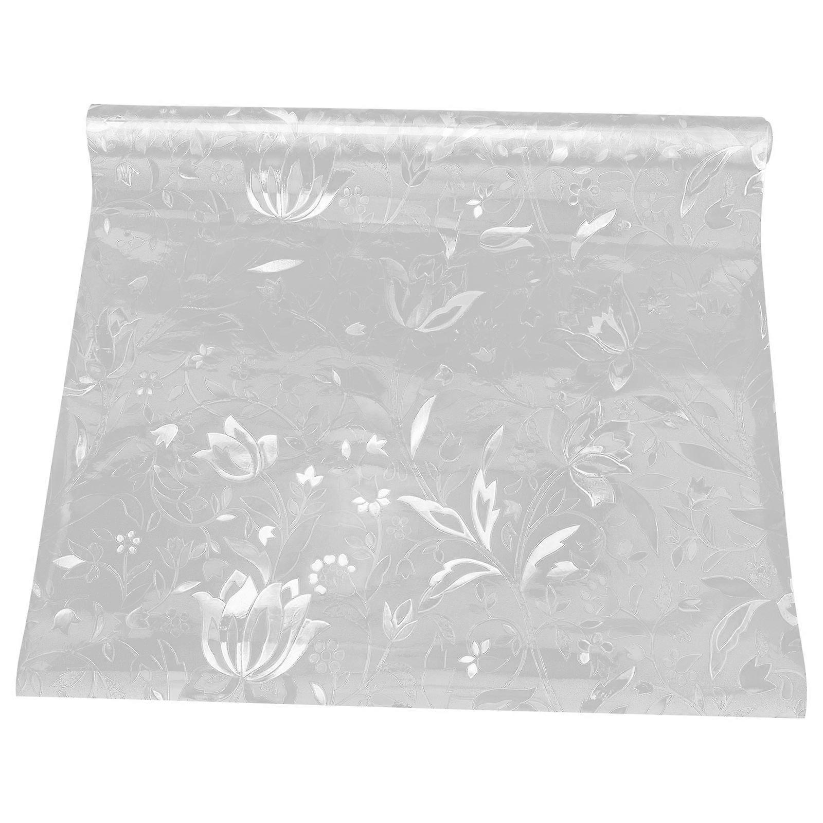 Tulip-Pattern Window Cling Static Sticker Sheet for Home Decor Multi 200x45cm PVC 1 Sheet