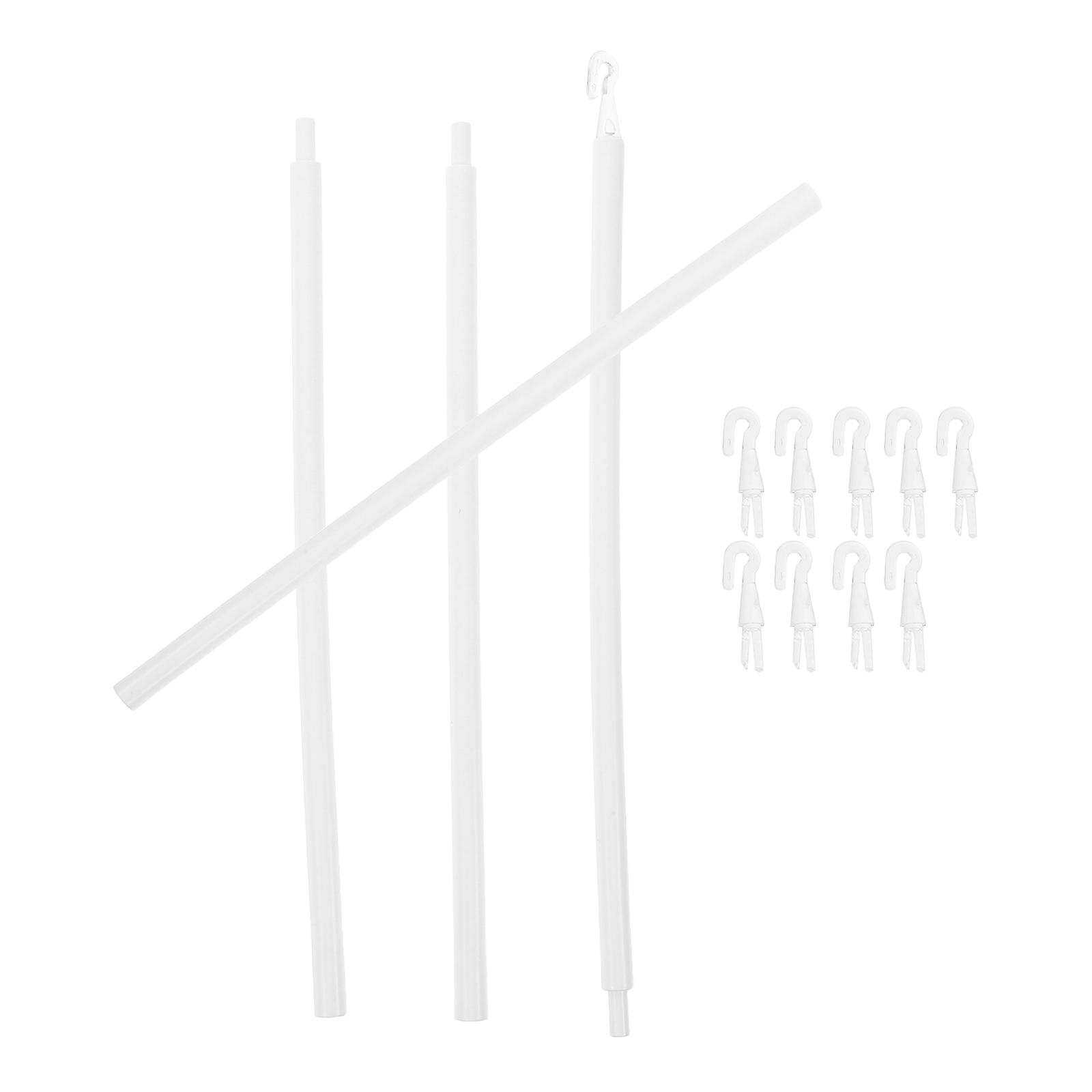 Curtain Opener Rod Drapery Pull Wand Easy to Clean and Maintain for Homeowners Assorted Color 4Pcs