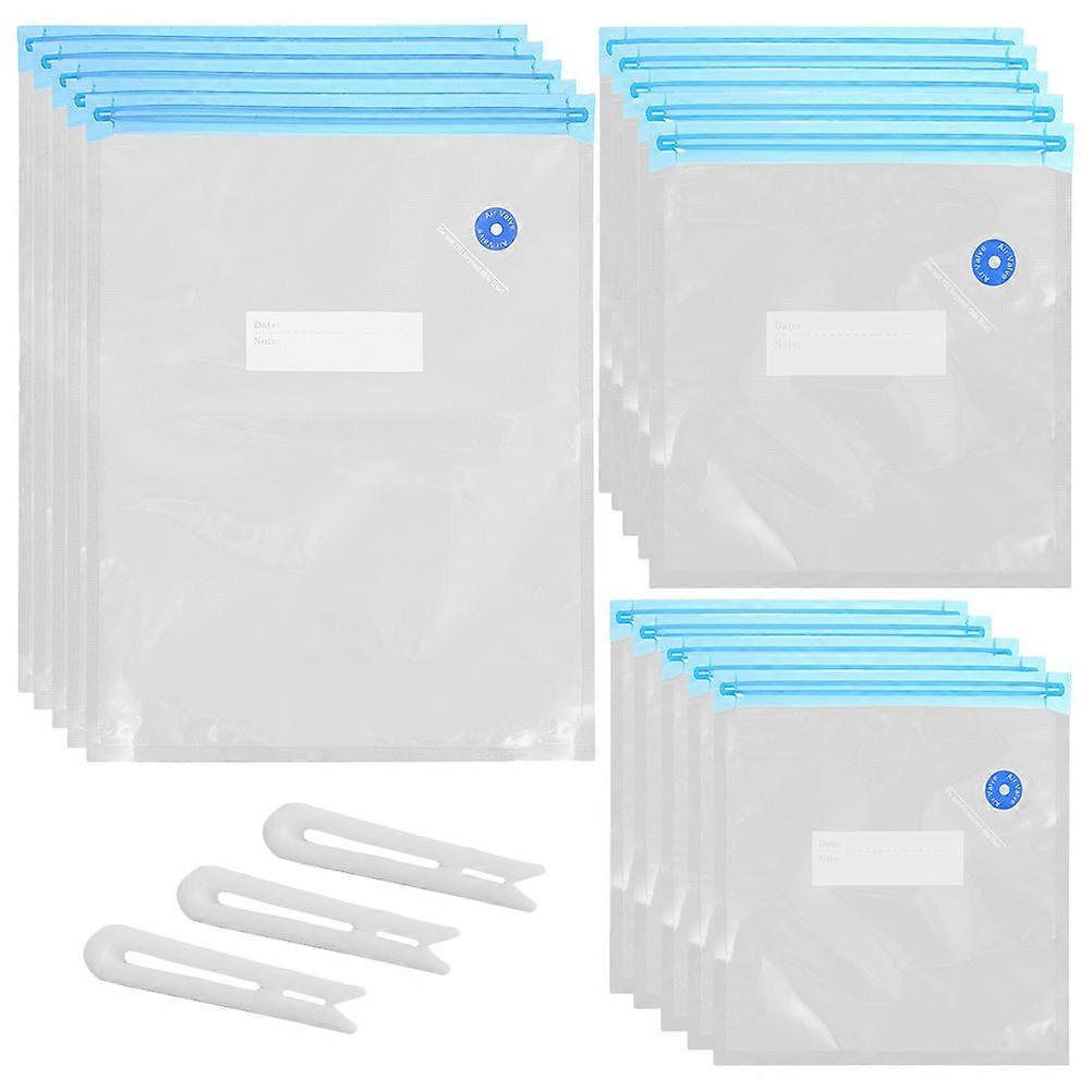 Reusable Vacuum Food Storage Bags Set with Clips for Sous Vide & Food Preservation – Portable & Safe Vacuum Sealing Solution for Home and Outdoor Use