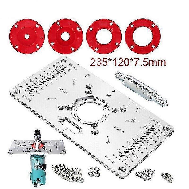 Monteringsplatta för insatsplatta för Makita RT0700C fräsbord 235 mm