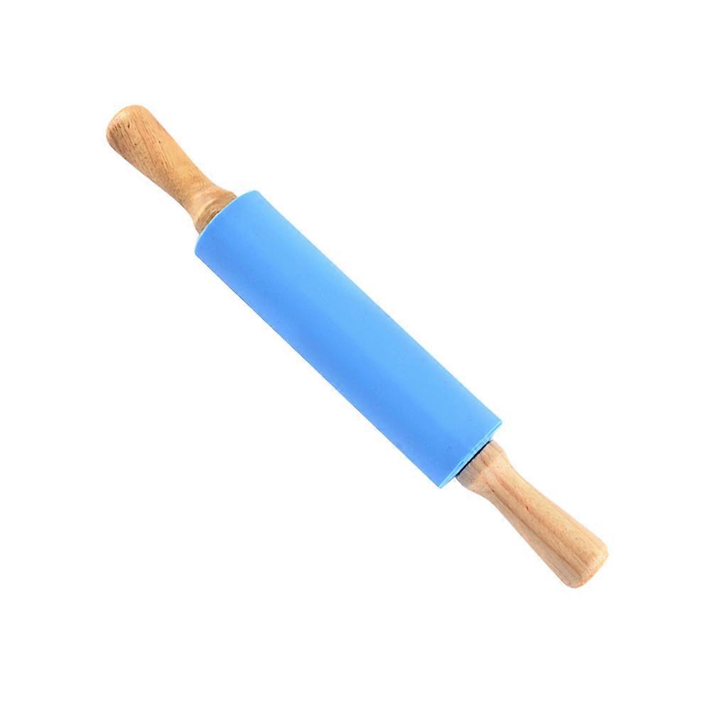 Lightweight Rolling Pin for Baking Non-Stick Dough Roller Blue 38Cm Kitchen Tool 1Pack