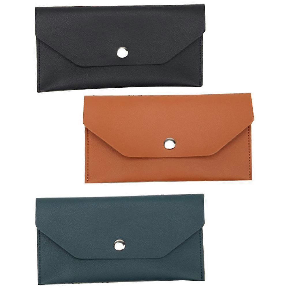 Portable PU Envelope Wallet Stylish Business Card Holder with Ample Capacity for Daily, Outdoor, and Travel Use