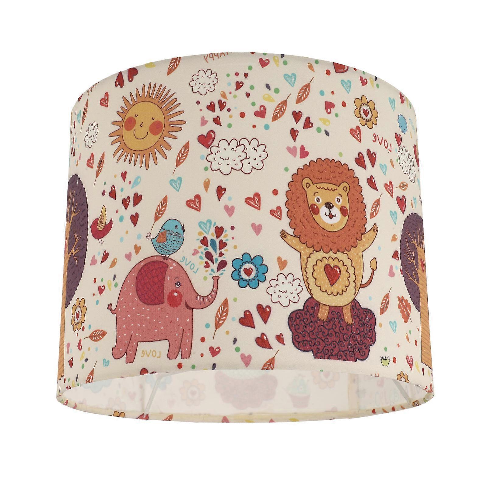 Table Lampashade Cartoon Style Round Lampshade For Bedroom Living Room 25X25X20CM Dust Prevention 1Pack