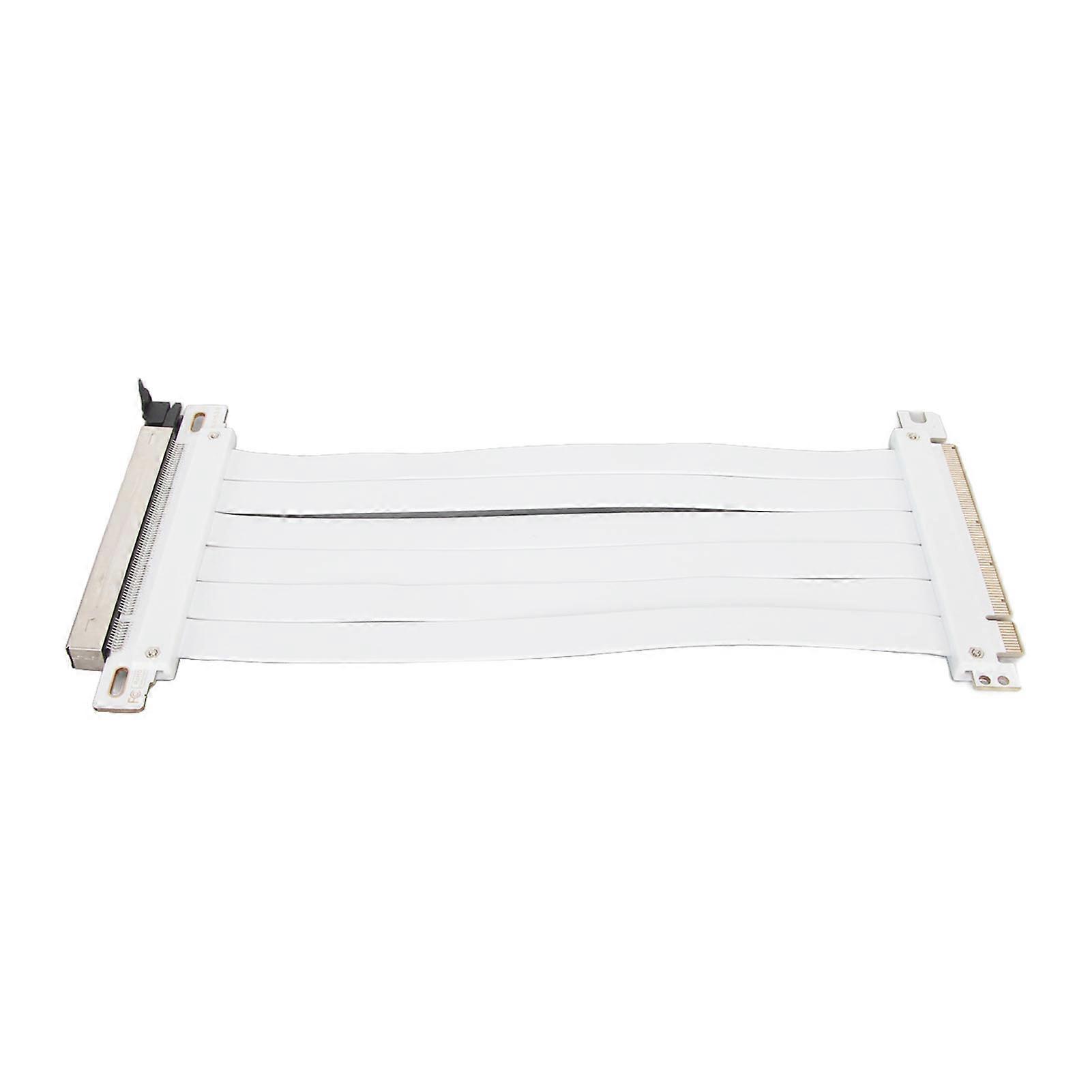 PCIE 3.0 x16 Extension Cable, High Protection, 180 Degree Flexible, for Graphics Card, White, 20cm