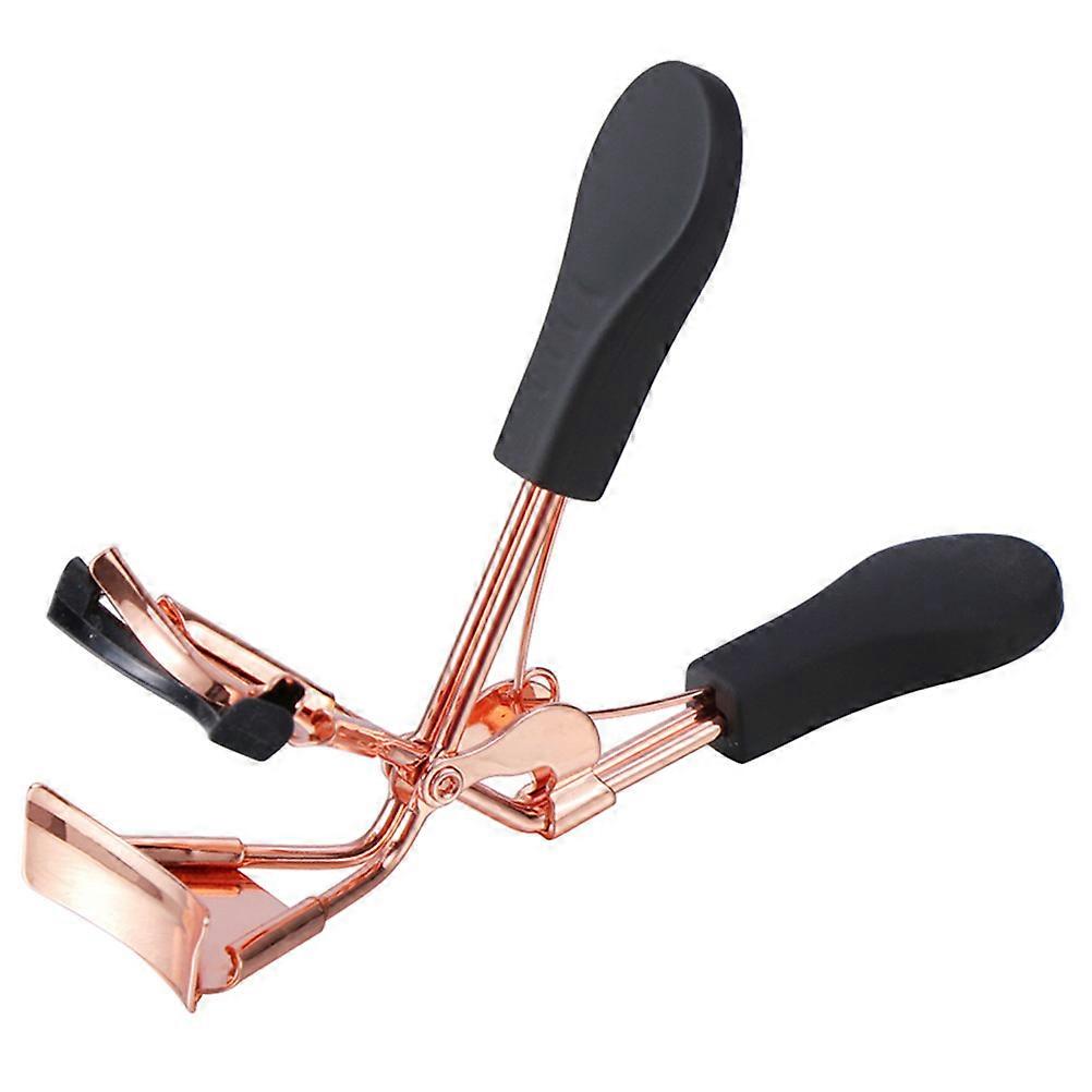 Portable Colored Eyelash Curler With Rubber Pad Rose Gold For Women 1Pcs